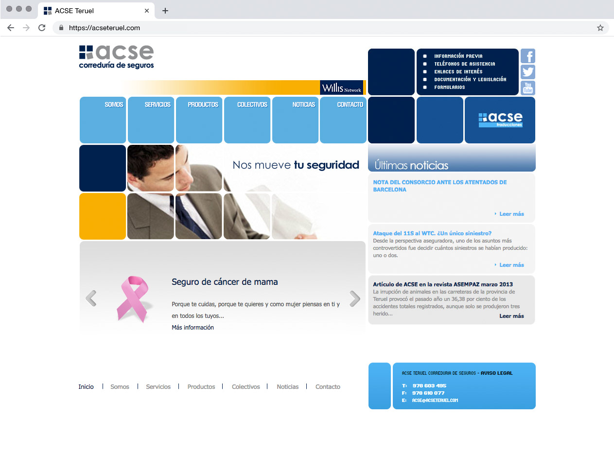 Home Web Corporativa ACSE Teruel